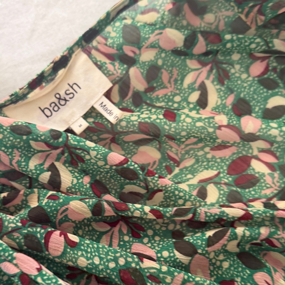 Bash Floral Green Maxi Dress with slip